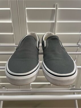 Classic Slip-On Canvas Sneakers - grey